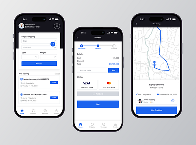 Shipping Mobile App apps concept creative device digital element figma flutter frame graphic design mobile mobile app product designer software template ui user experience user interface web wireframe