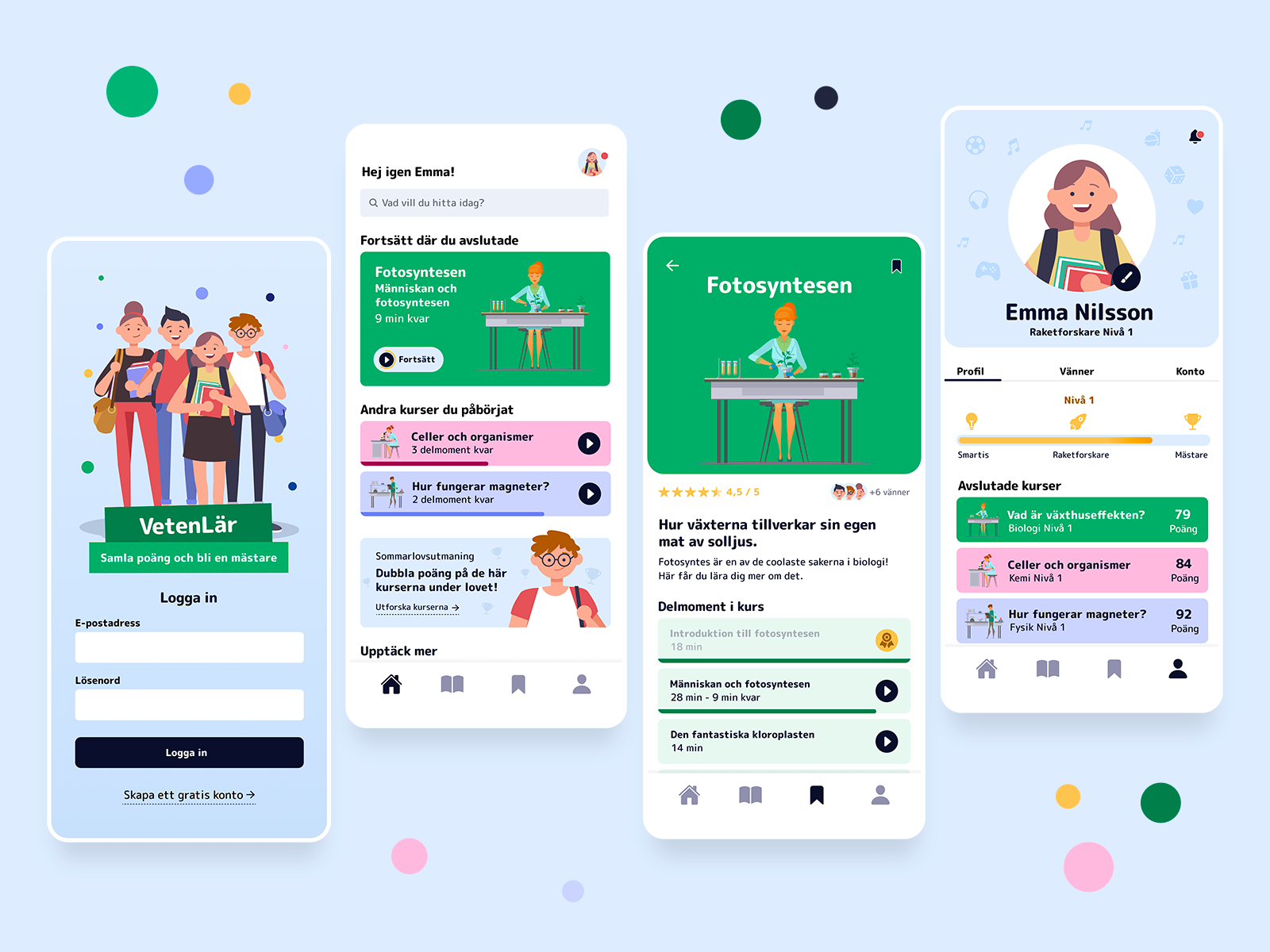 Educational app by Henrik Giaretta on Dribbble