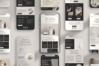 Aesthetic Email Newsletter Templates in CANVA canva canva design canva template email email design email marketing email newsletter email template emailing newsletter newsletter template