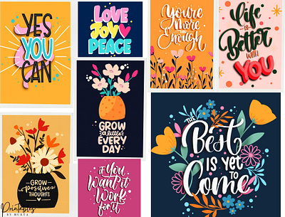 My Procreate lettering! floral illustration hand lettering hand written illustration lettering designs procreate lettering typography