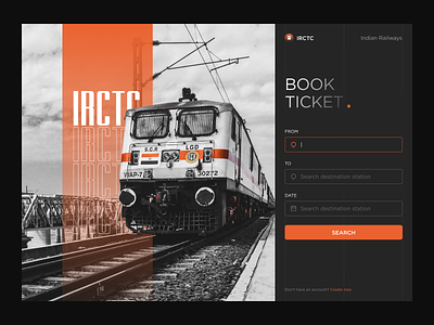 Day 28: Railway website login build login page ticket booking train website ui design
