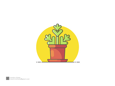 Plant flat graphic design illustration illustrations logo design modern logo plant plant illustration