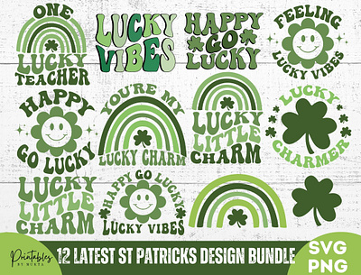 St Patricks SVG Design Bundle! digital design digital printables st patricks design svg digital design t shirt design vector designs