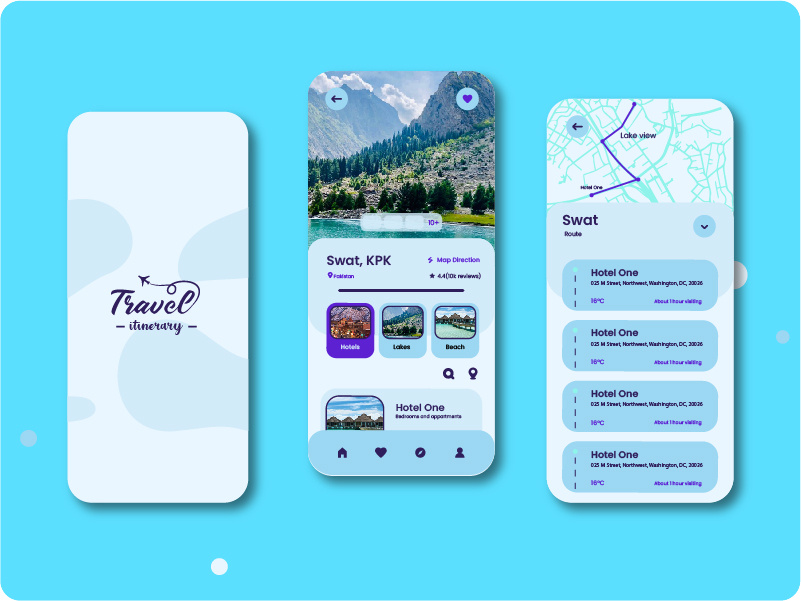 Travel Itinerary Mobile App by Samiullah on Dribbble