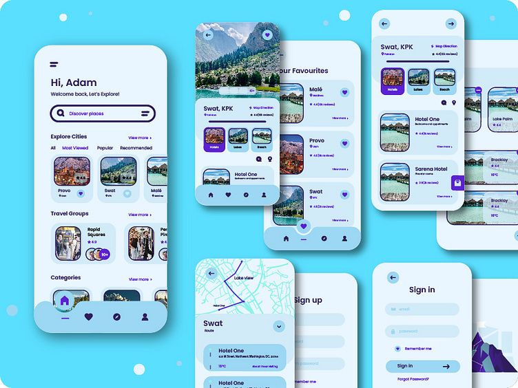 Travel Itinerary Mobile App by Samiullah on Dribbble