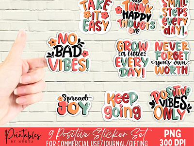 Grow Positive Stickers PNG