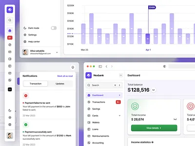 Nexbank - Digital banking app 💳 app bank banking branding dashboard finance financial fintech mobile app money saas ui uidesign uiux uiux design ux uxdesign web app web3 website