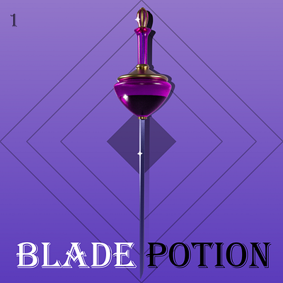Blade Potion 3d graphic design