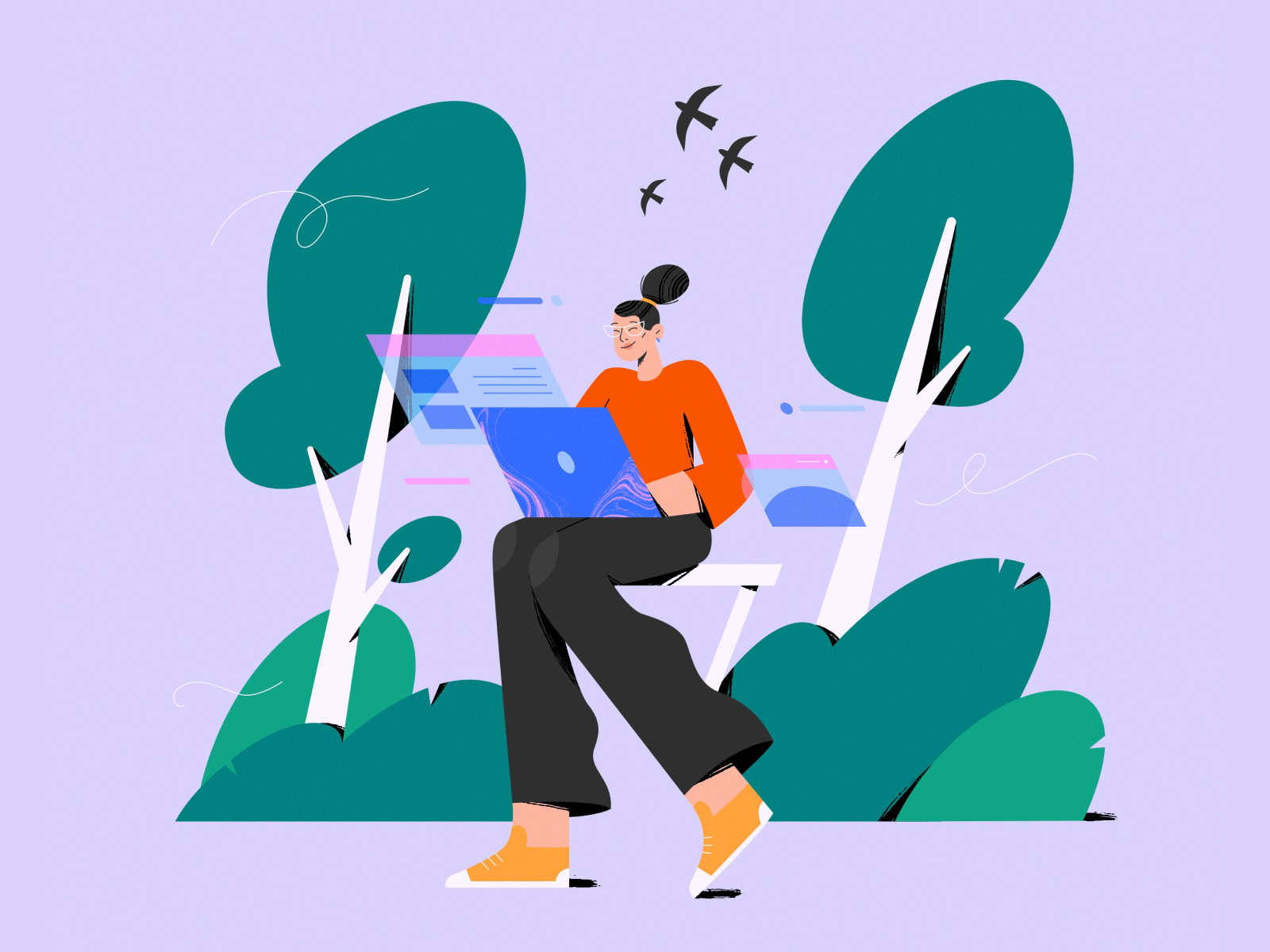 outdoor-work-by-irene-neyman-on-dribbble