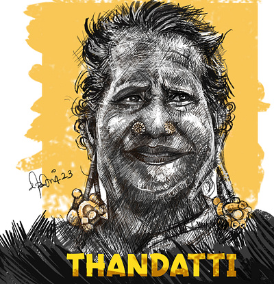 Thandatti old women character design character illustration illustration tamil culture tamil traditional life thandatti ui ux village old women villages women