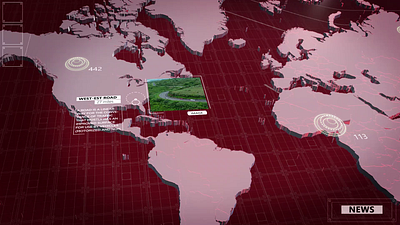 3D World Map with Call-out Titles. Motion design in AE. after effects animation callout titles motion graphics