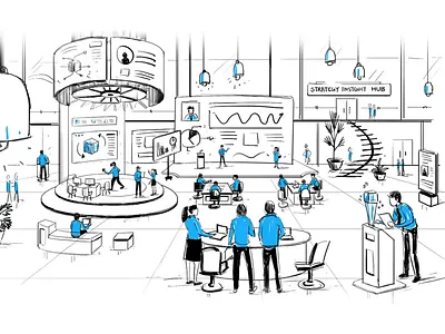 Experience Room Sketch illustraion