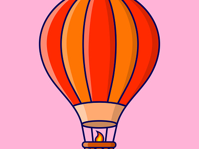 Hot Air Balloon Vector, Colorful Air Balloon Illustration air air balloon air hot balloon air transport aircraft airship balloon balloon icon balloon sticker balloon vector cartoon air balloon cartoon balloon colorful balloon flat balloon flight icon hot hot balloon party cartoon