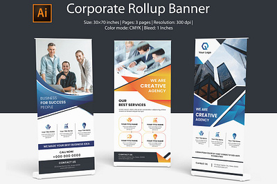 Multipurpose Company Roll Up Banner advertise advertising rollup banner billboard business business roll up clean corporate roll up display global illustrator template marketing modern poster roll up roll up banner rollup stand banner signage banner signage template simple banner