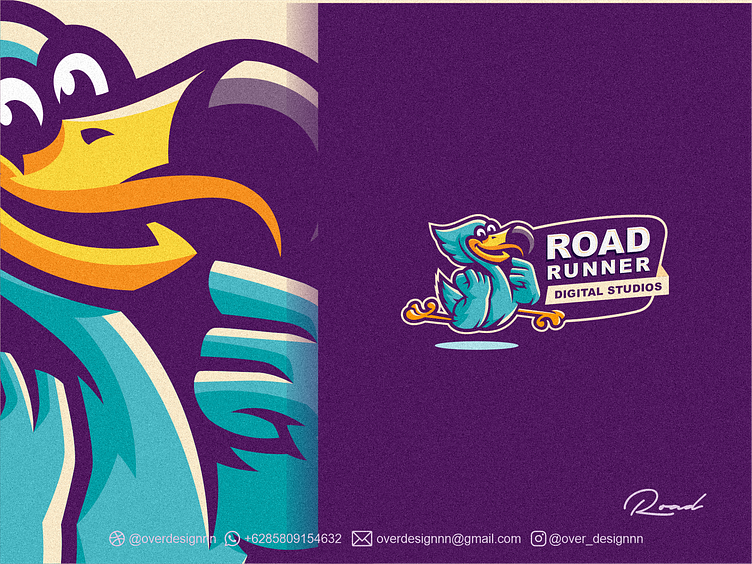 Road Runner Logo by over_designnn on Dribbble