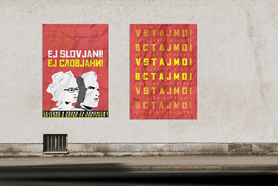 Propaganda Poster Duo creative graphic design mockup poster propaganda poster russian