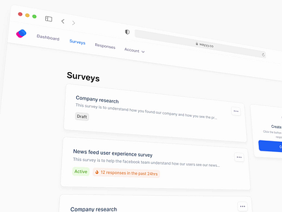 Wayyy - Surveys list list survey surveys ui web app