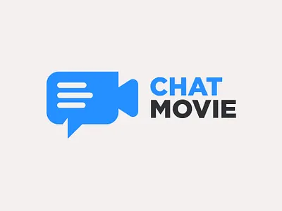 Chat Movie Logo Design chat logo chat movie logo cinema logo design elegant logo logo logo design minimal logo movie chat logo movie logo