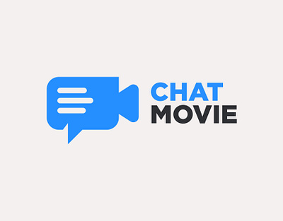 Chat Movie Logo Design chat logo chat movie logo cinema logo design elegant logo logo logo design minimal logo movie chat logo movie logo