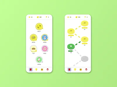 Language learning app main screen adventure app branding clothing daily daily 100 challenge daily ui dailyui design family food game illustration language learn learning logo smart ui ux