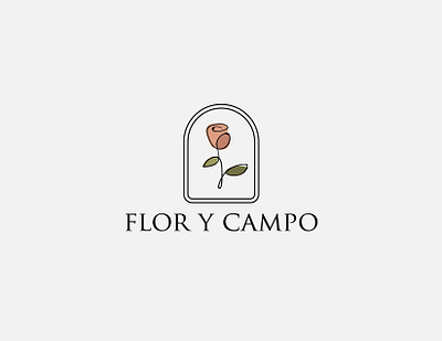 Flor y Campo Logo Design branding design graphic design hand drawn logo hand drawn rose line art logo logo minimal logo minimalistic logo one line logo rose logo simple logo vector logo
