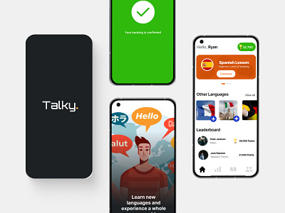 Talky - A language learning app ui