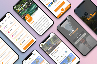 Travel Agency App Design design graphic design logo ui