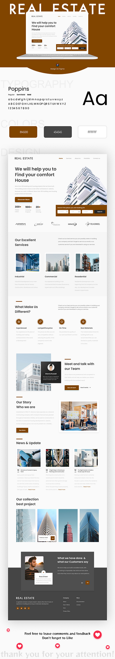 REAL ESTATE | Real estate Website Landing Page figma