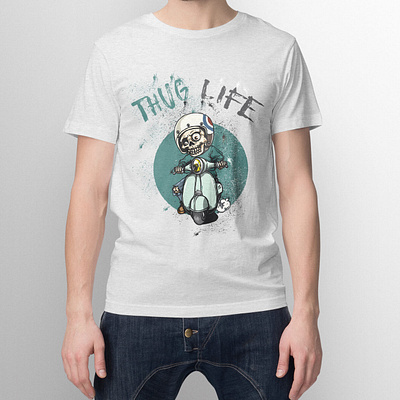 Thug Life - T shirt branding design graphic design illustration t shirt design vector