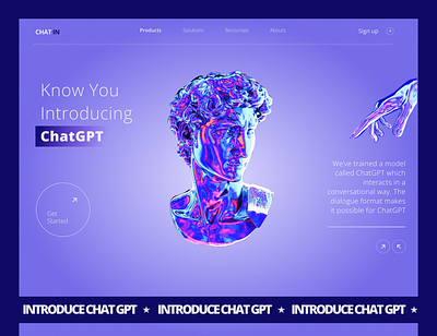 Chat GPT 😊 - Concept Landing Page 3d animation branding chat chatgpt design graphic design illustration landing landingpage logo motion graphics subscription ui vector web website