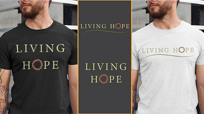 Living Hope branding catholic church easter faith graphic design hope illustration jesus love roman catholic t shirt