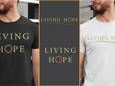 Living Hope branding catholic church easter faith graphic design hope illustration jesus love roman catholic t shirt