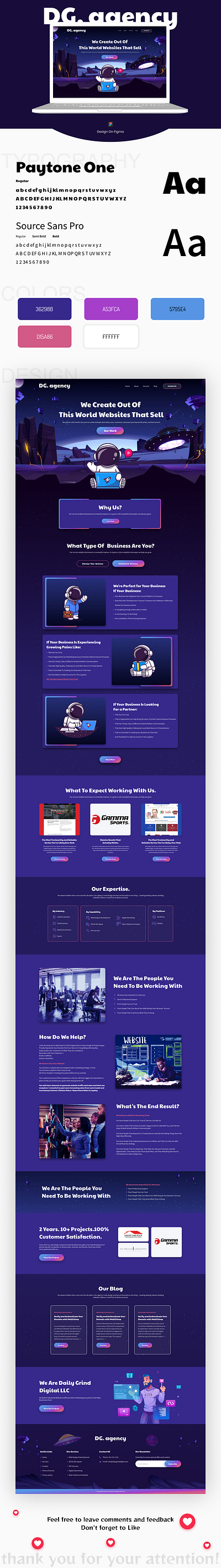 DG. agency | Freelance Agency Website Landing Page figma