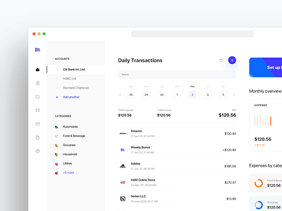 Budget Tracking - Dashboard calendar chart dashboard finance fintech graph growth manage payment product saas saas product statistic stock task to do tool tracker tracking web app