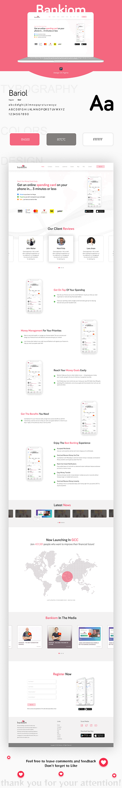 Bankiom | Banking Website Landing Page figma