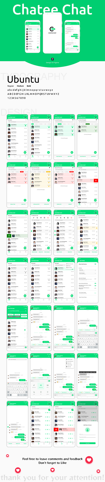 Chatee Chat | Messaging App figma mobile app