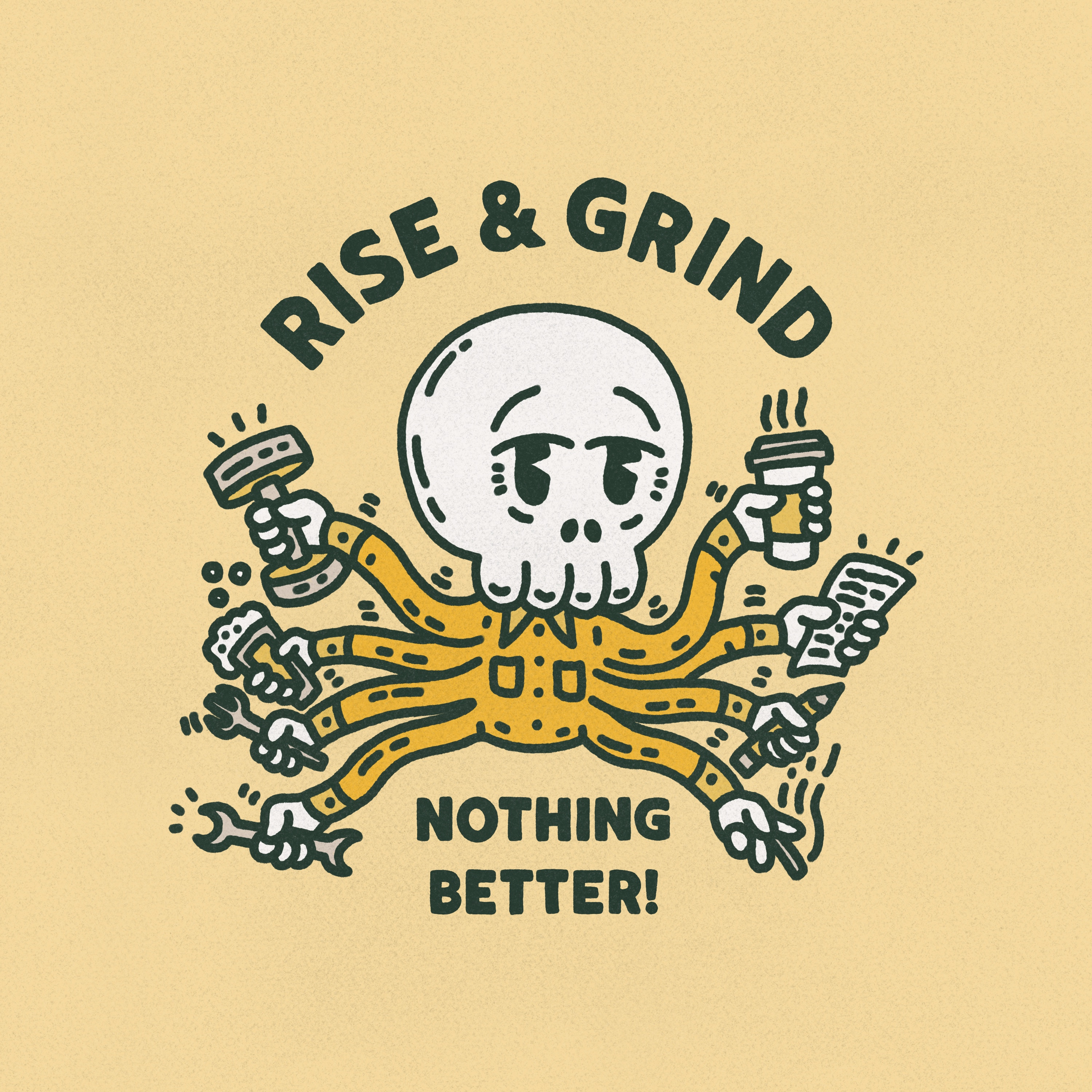 Rise and Grind branding california design graphic design illustration logo west coast