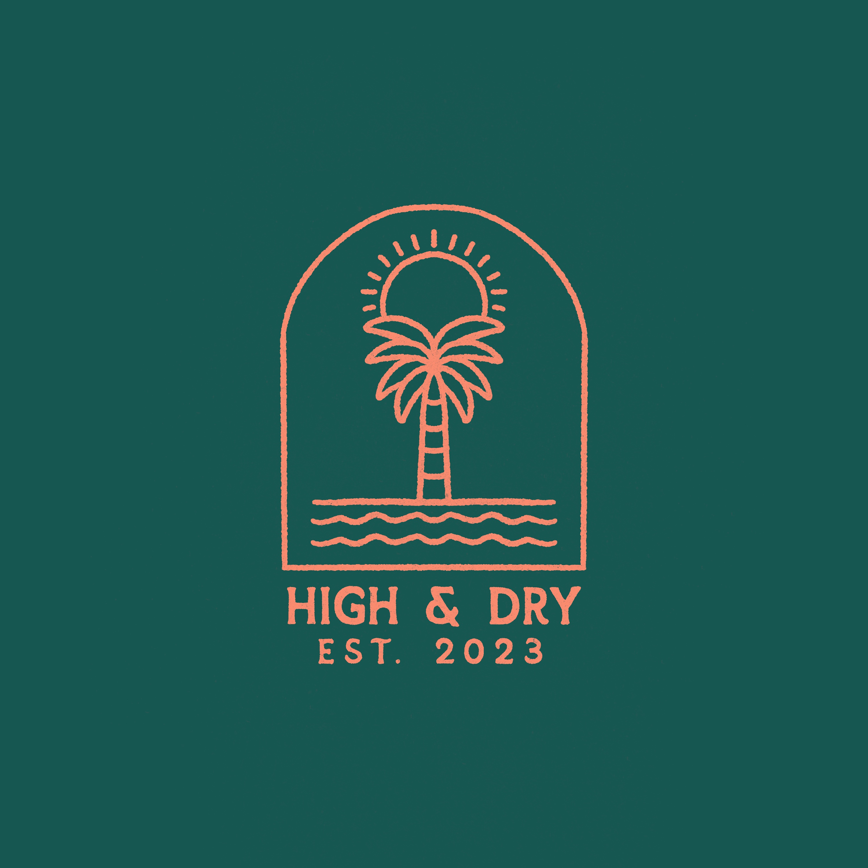 High & Dry branding california design graphic design illustration logo west coast