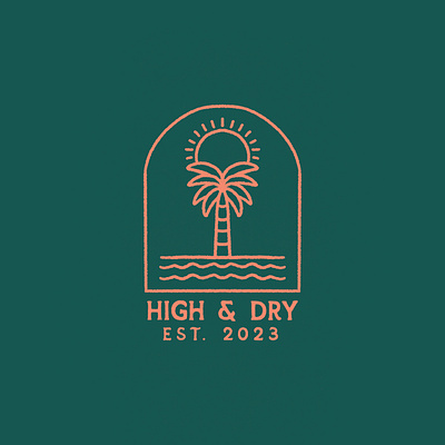 High & Dry branding california design graphic design illustration logo west coast