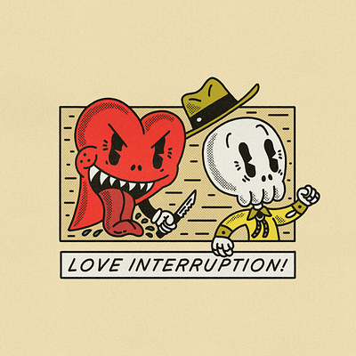 Love Interruption branding california design graphic design illustration logo west coast