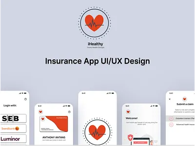 Insurance App UI/UX Design animation app graphic design insurance app ios. ui uiux