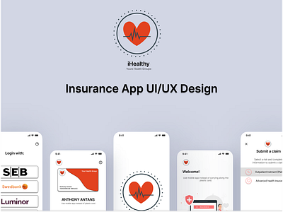 Insurance App UI/UX Design animation app graphic design insurance app ios. ui uiux