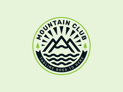 Mountain club logo comfort expedition mountain