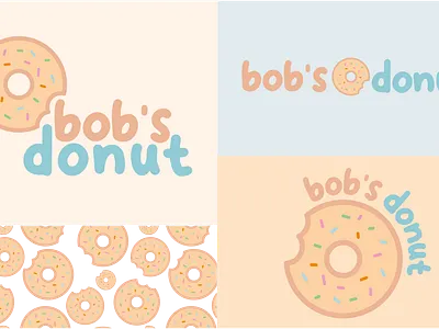 Identité visuelle d'un magasin de donuts branding design graphic design logo