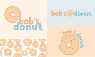 Identité visuelle d'un magasin de donuts branding design graphic design logo