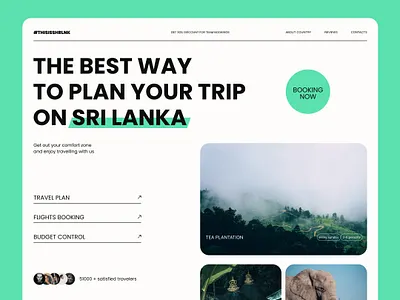 UI/UX for travel website booking design explore homepage interface landing landing design landing page product saas service startup travel trip typography ui ux web webdesign website