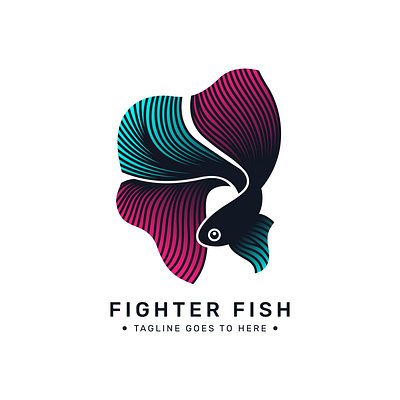 Fighting fish logo design betta logo design logotype