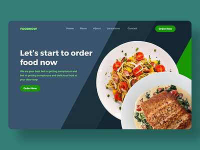 FoodNow Landing Page Hero Section figma herosection productdesign ui uidesign ux website