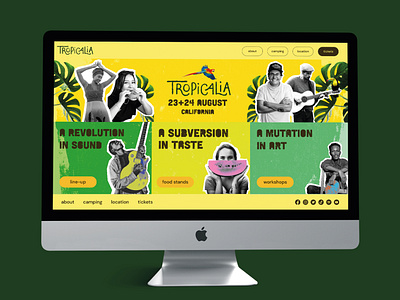 Tropicalia Homepage design graphic design web design