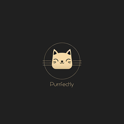 Purrfectly Logo Concept branding design graphic design illustration logo